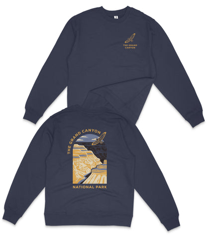 The Grand Canyon National Park Midweight Crewneck Graphic Sweatshirt - Unisex Outdoor Pullover