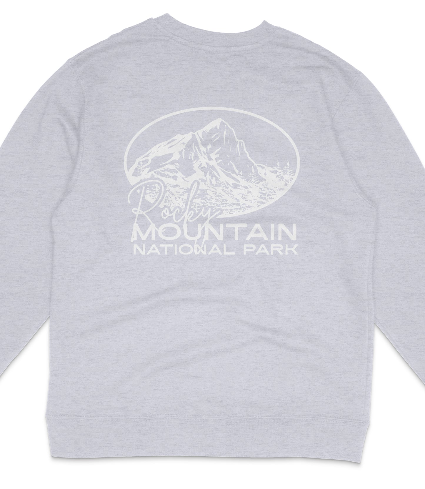Rocky Mountain National Park Midweight Crewneck Graphic Sweatshirt - Unisex Outdoor Pullover