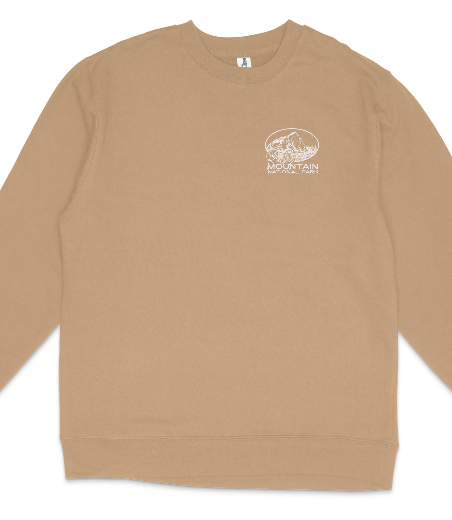 Rocky Mountain National Park Midweight Crewneck Graphic Sweatshirt - Unisex Outdoor Pullover