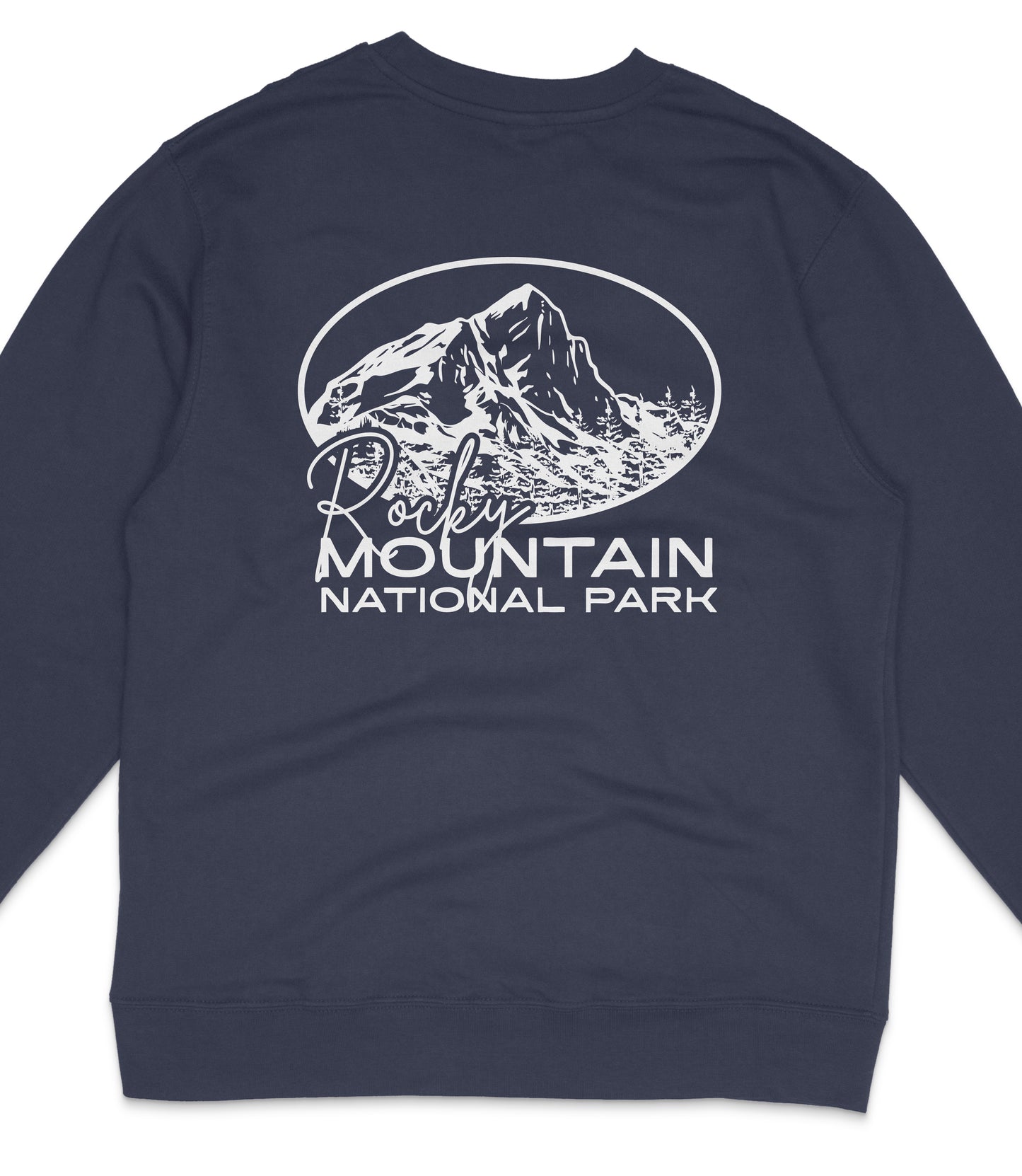 Rocky Mountain National Park Midweight Crewneck Graphic Sweatshirt - Unisex Outdoor Pullover