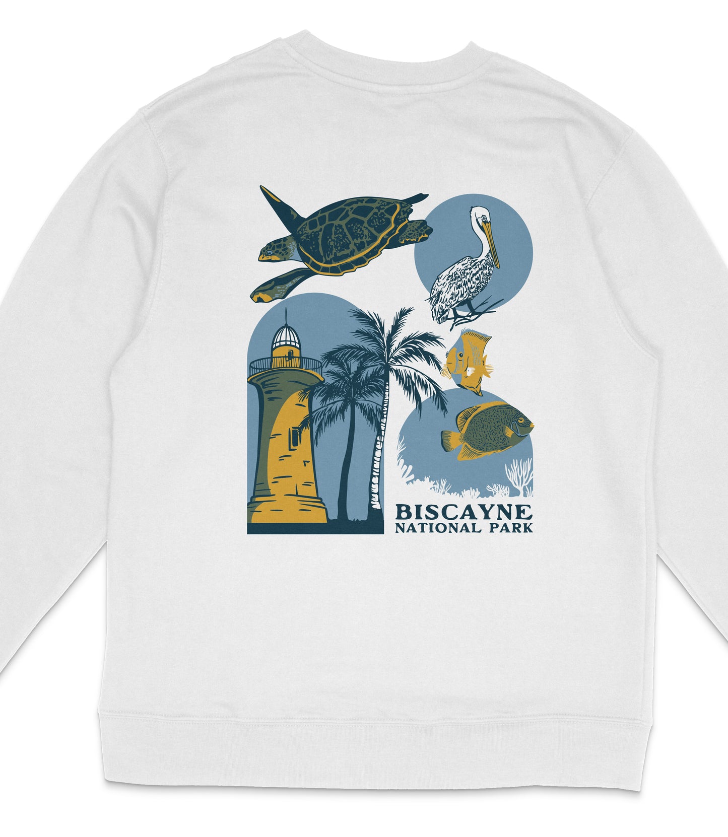 Biscayne National Park Midweight Crewneck Graphic Sweatshirt - Unisex Outdoor Pullover