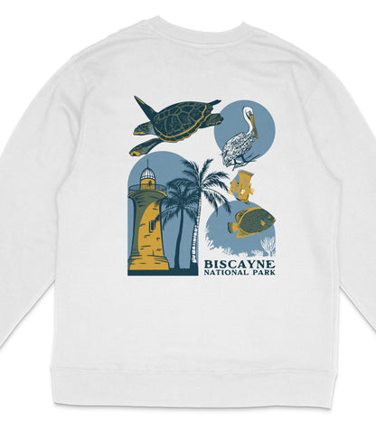 Biscayne National Park Midweight Crewneck Graphic Sweatshirt - Unisex Outdoor Pullover