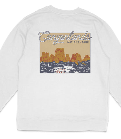 Canyonlands National Park Midweight Crewneck Graphic Sweatshirt - Unisex Outdoor Pullover