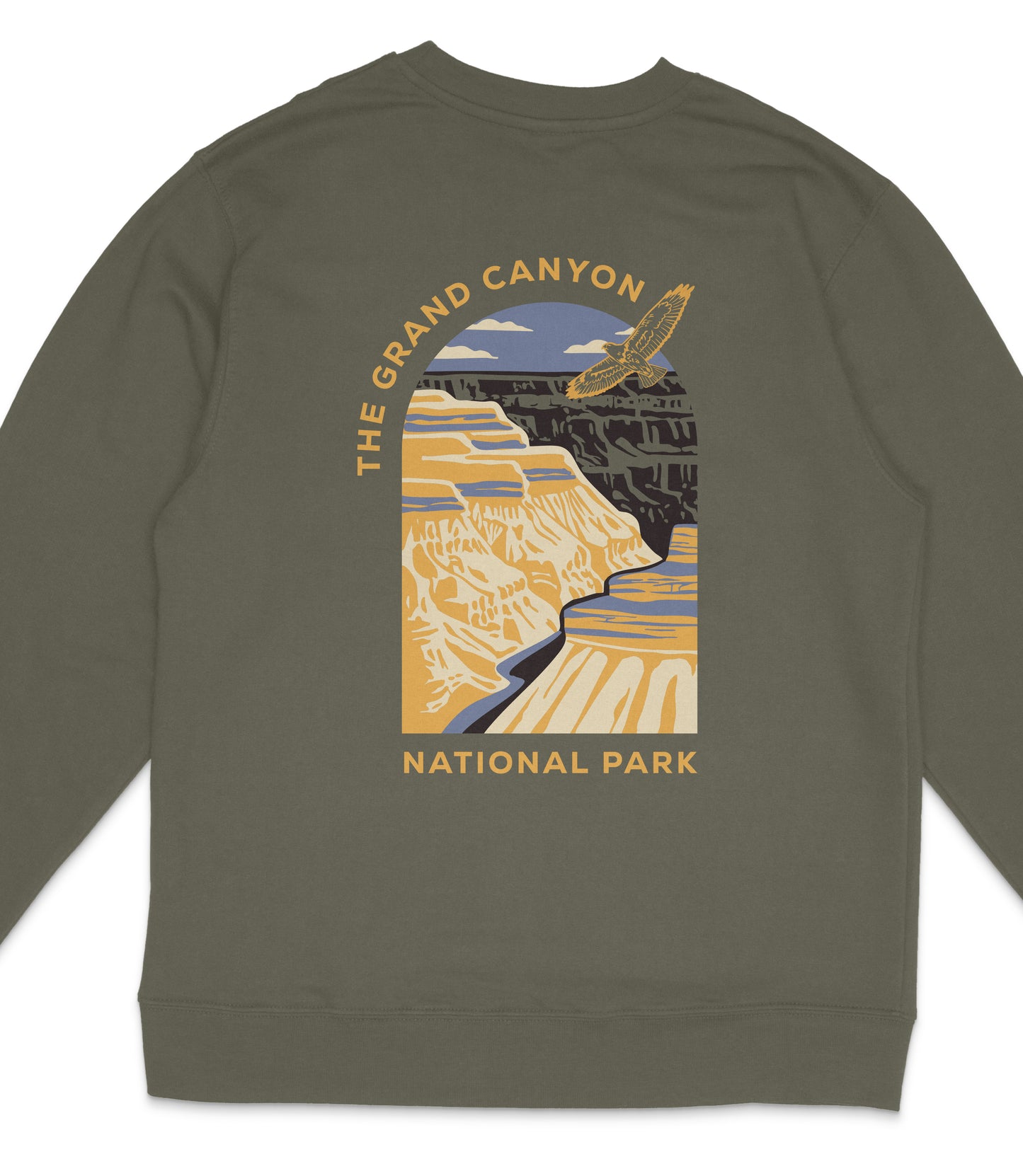 The Grand Canyon National Park Midweight Crewneck Graphic Sweatshirt - Unisex Outdoor Pullover