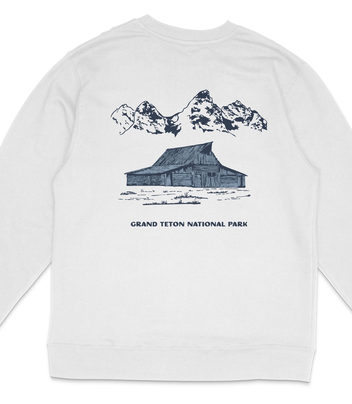 Grand Teton National Park Midweight Crewneck Graphic Sweatshirt - Unisex Outdoor Pullover
