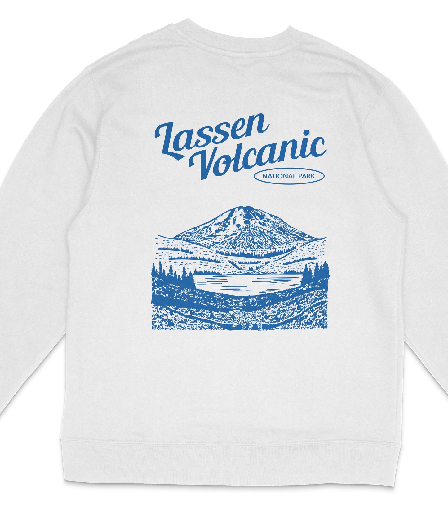 Lassen Volcanic National Park Midweight Crewneck Graphic Sweatshirt - Unisex Outdoor Pullover