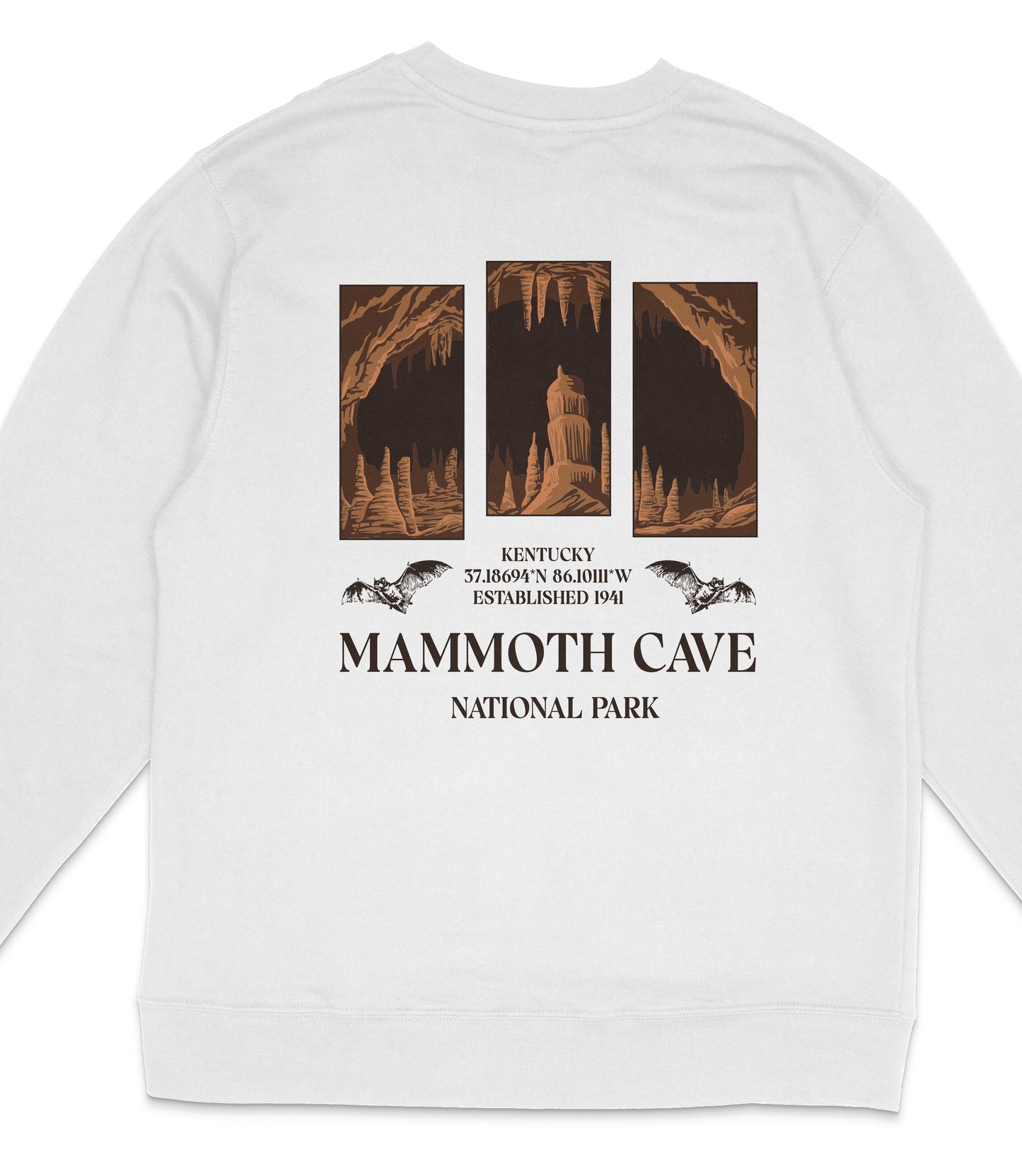 Mammoth Cave National Park Midweight Crewneck Graphic Sweatshirt - Unisex Outdoor Pullover