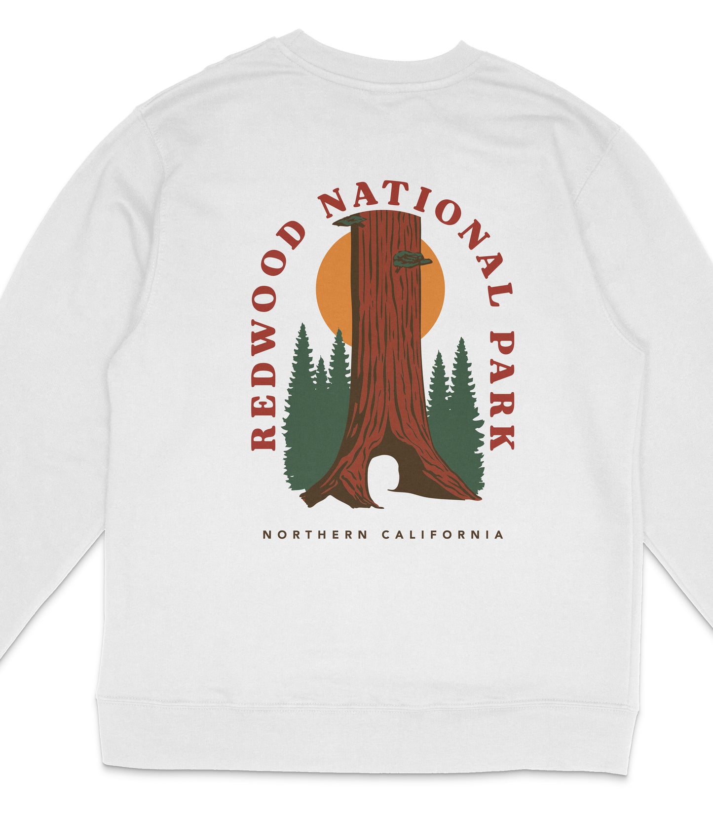 Redwood National Park Midweight Crewneck Graphic Sweatshirt - Unisex Outdoor Pullover