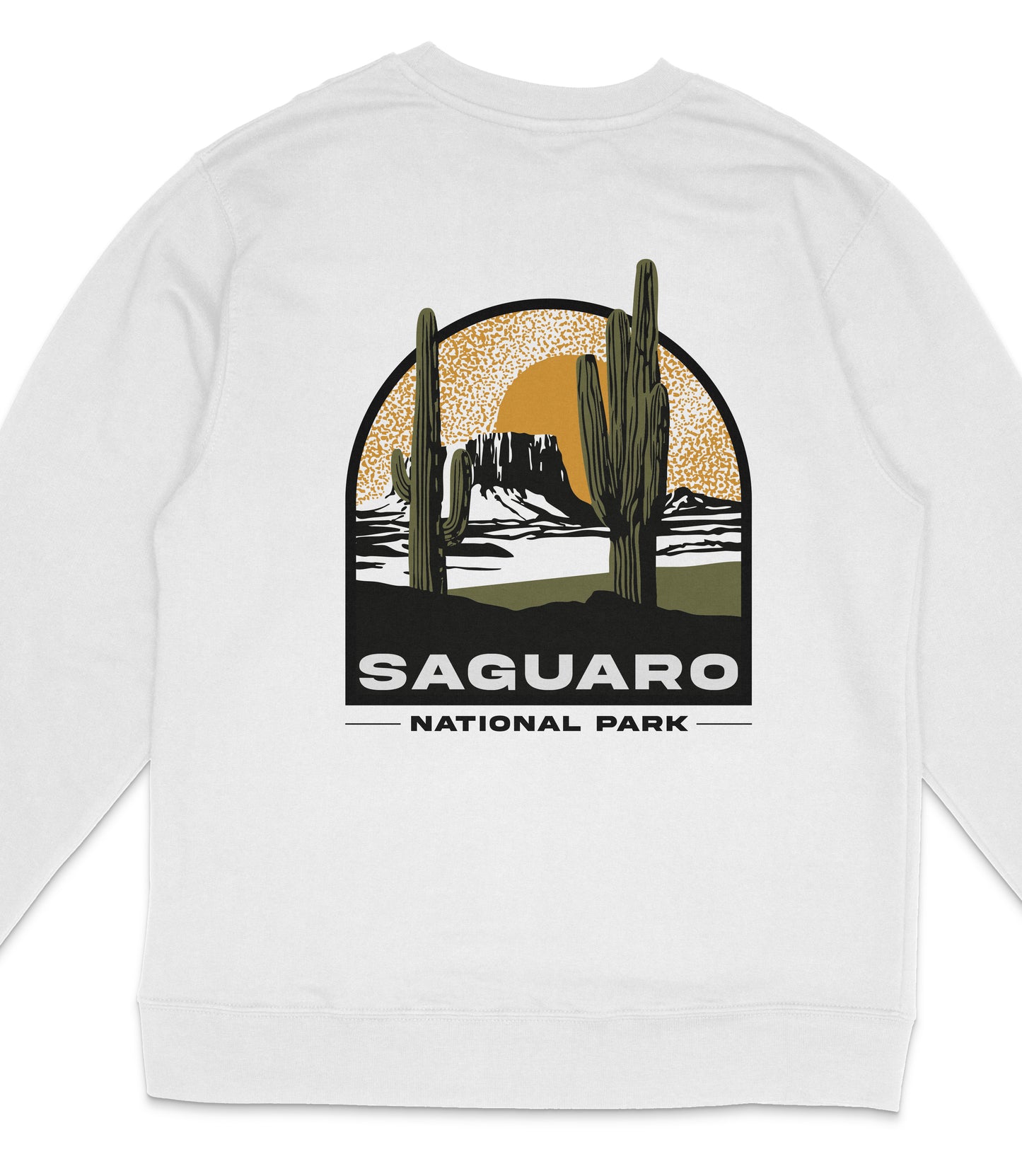 Saguaro National Park Midweight Crewneck Graphic Sweatshirt - Unisex Outdoor Pullover
