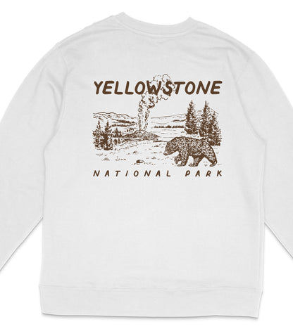 Yellowstone National Park Midweight Crewneck Graphic Sweatshirt - Unisex Outdoor Pullover