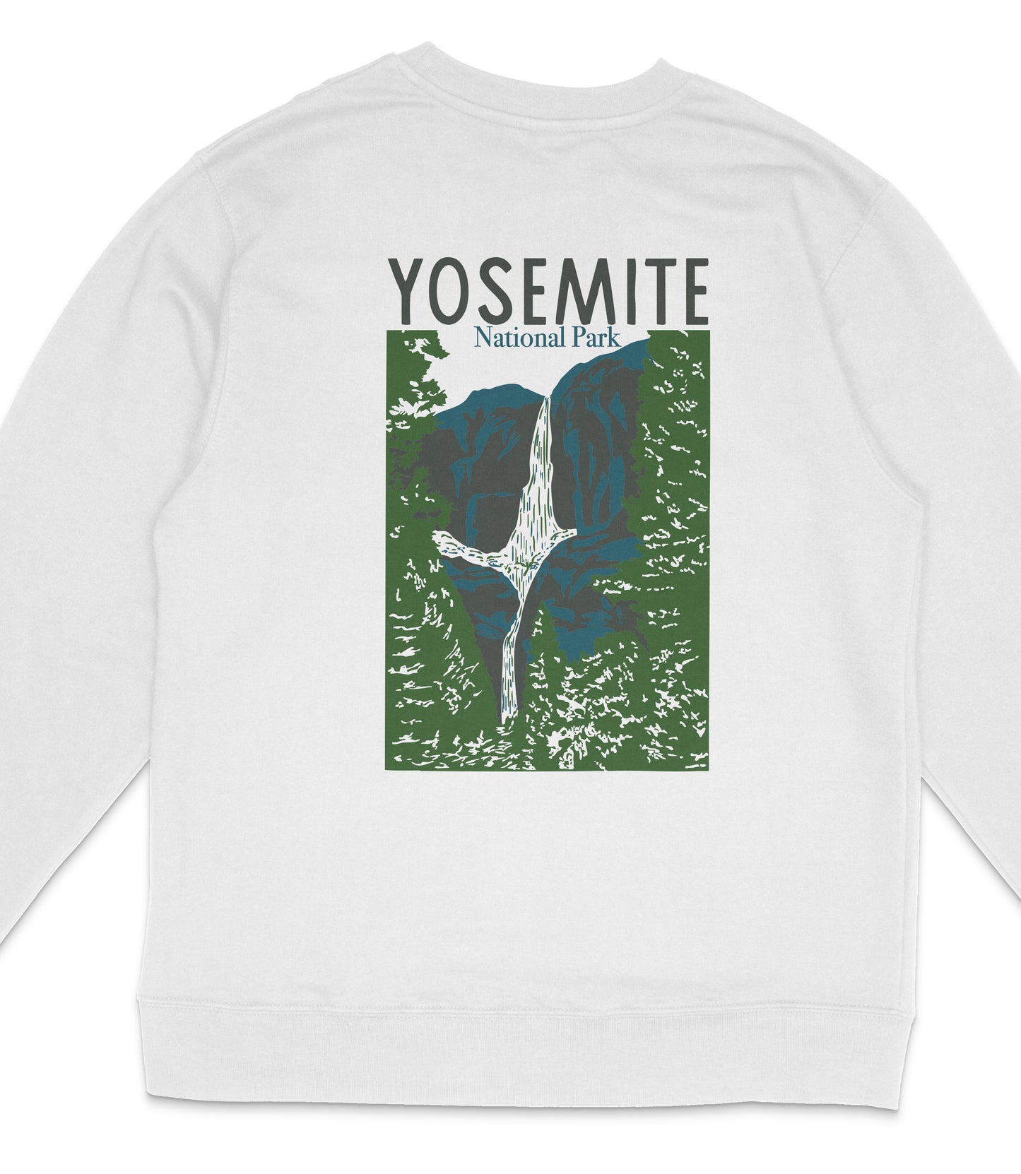 Yosemite National Park Midweight Crewneck Graphic Sweatshirt - Unisex Outdoor Pullover
