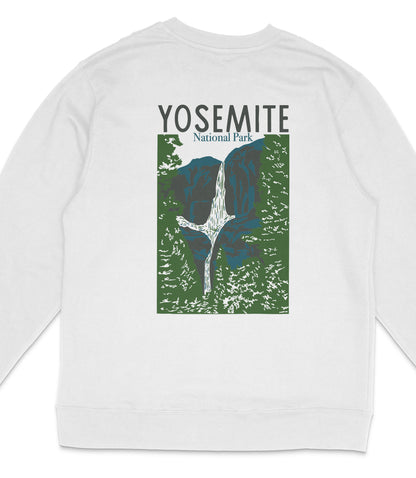 Yosemite National Park Midweight Crewneck Graphic Sweatshirt - Unisex Outdoor Pullover