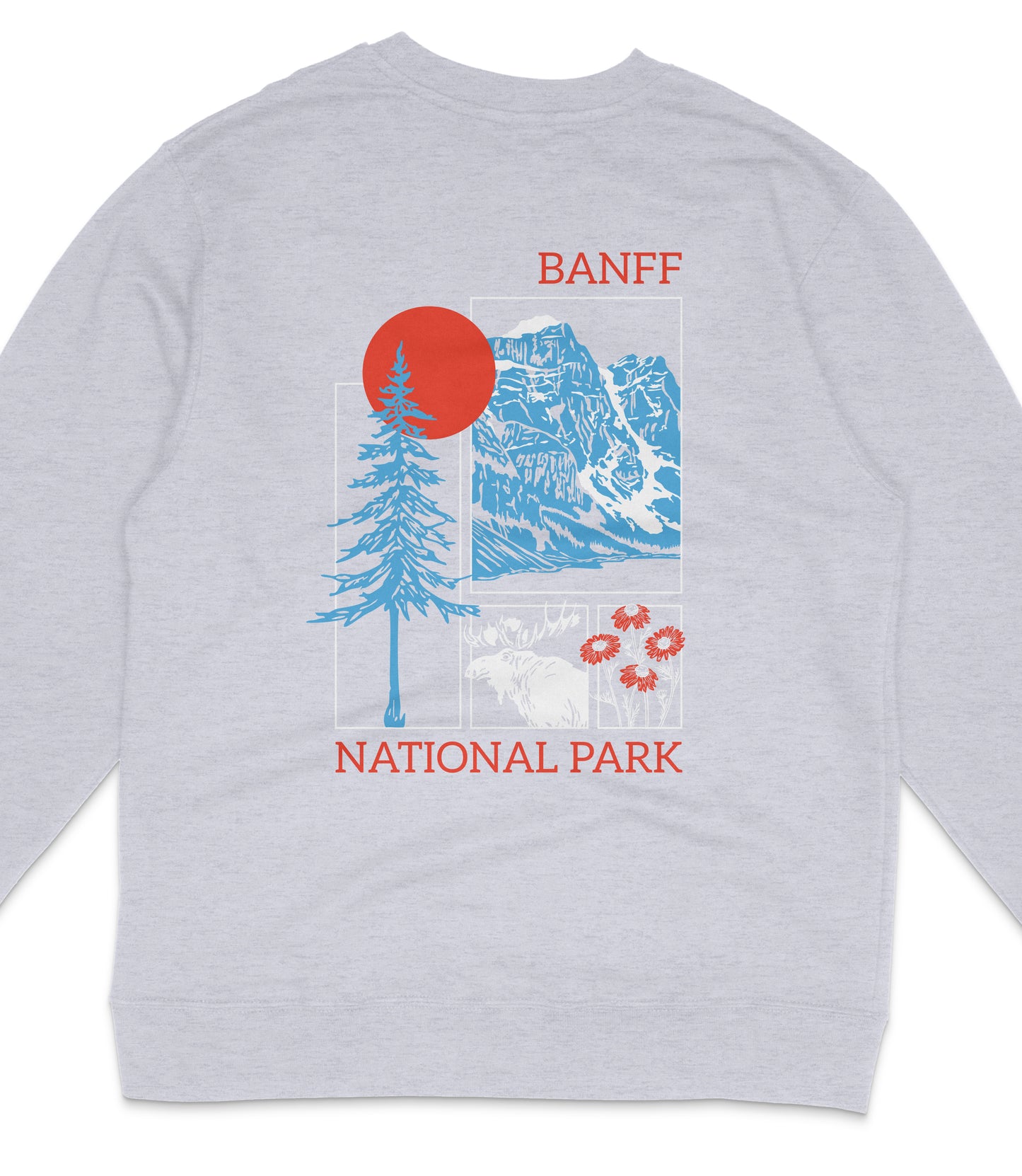 Banff National Park Midweight Crewneck Graphic Sweatshirt - Unisex Outdoor Pullover