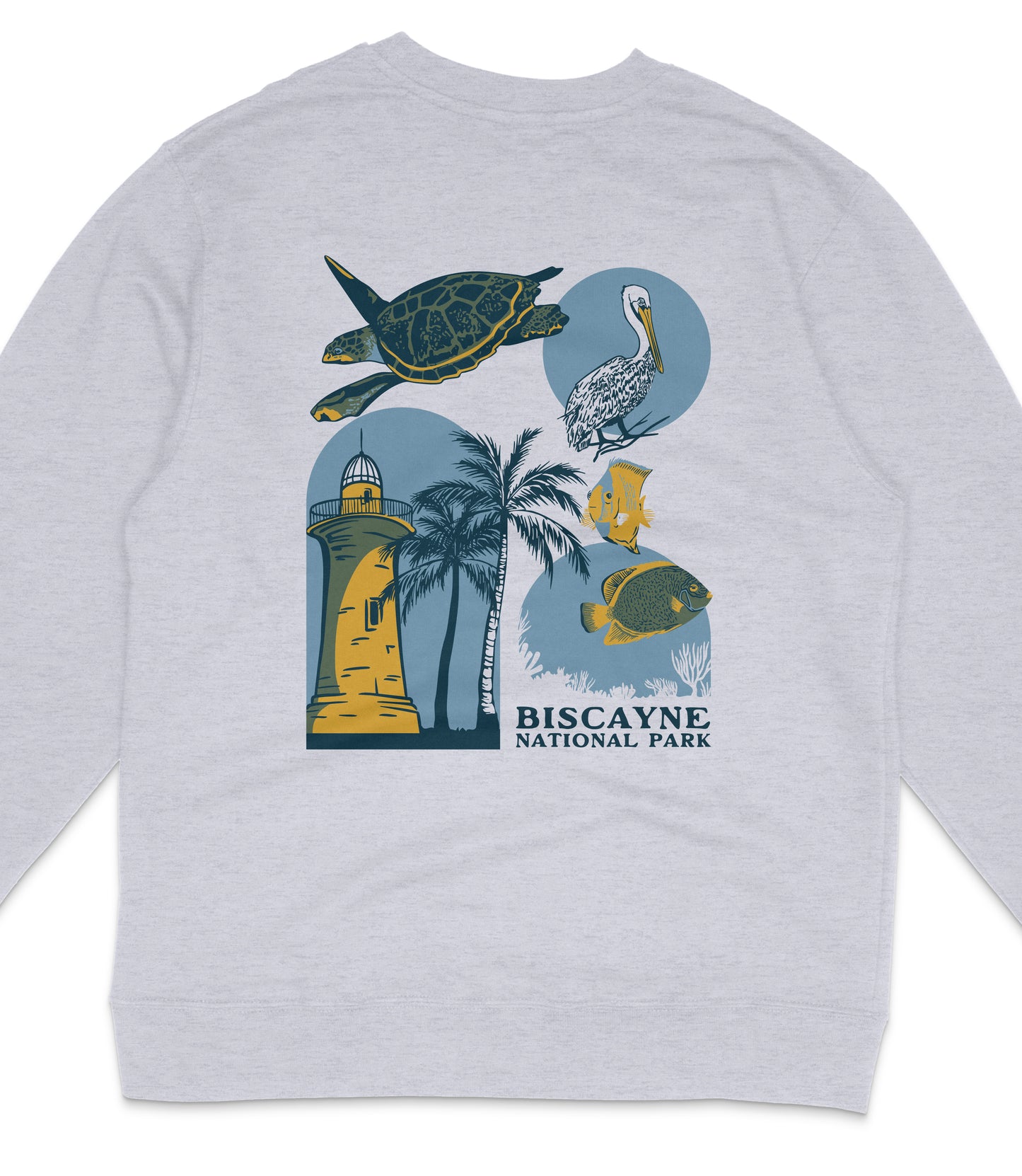 Biscayne National Park Midweight Crewneck Graphic Sweatshirt - Unisex Outdoor Pullover