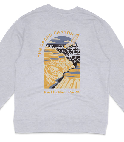 The Grand Canyon National Park Midweight Crewneck Graphic Sweatshirt - Unisex Outdoor Pullover