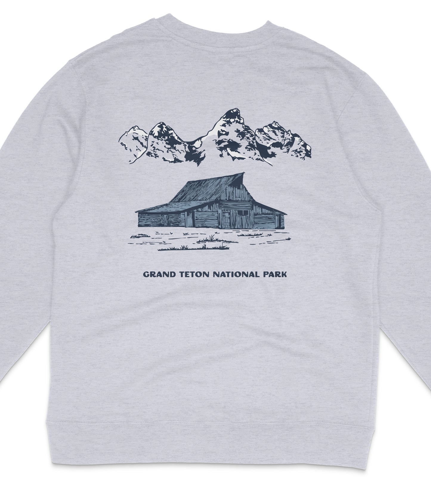 Grand Teton National Park Midweight Crewneck Graphic Sweatshirt - Unisex Outdoor Pullover