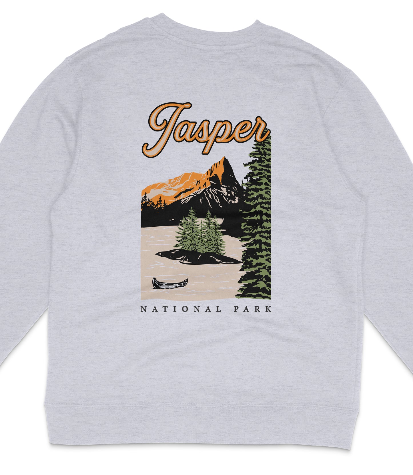 Jasper National Park Midweight Crewneck Graphic Sweatshirt - Unisex Outdoor Pullover
