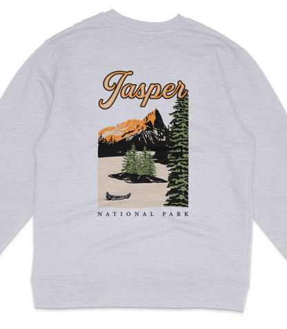 Jasper National Park Midweight Crewneck Graphic Sweatshirt - Unisex Outdoor Pullover