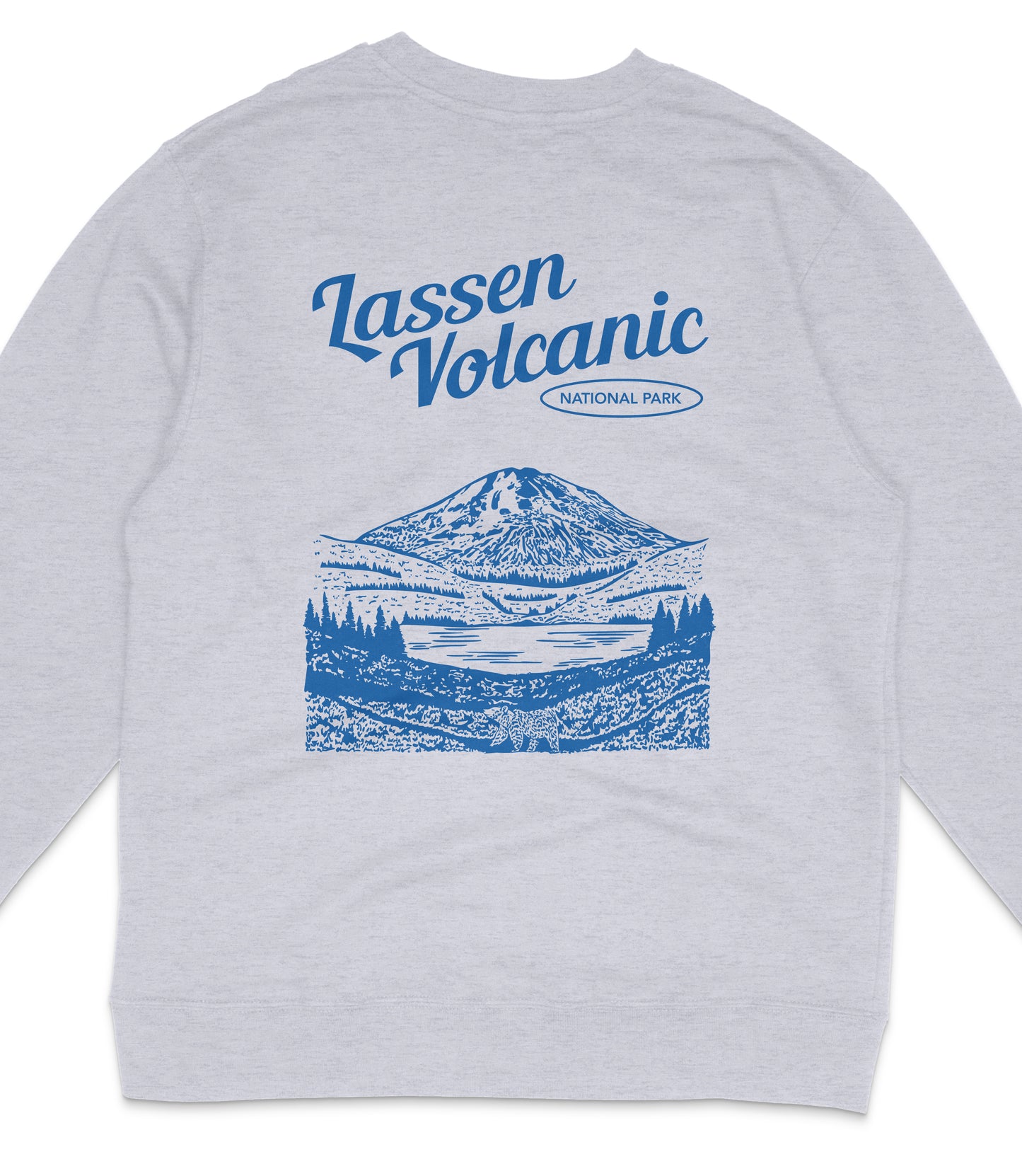 Lassen Volcanic National Park Midweight Crewneck Graphic Sweatshirt - Unisex Outdoor Pullover