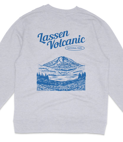 Lassen Volcanic National Park Midweight Crewneck Graphic Sweatshirt - Unisex Outdoor Pullover