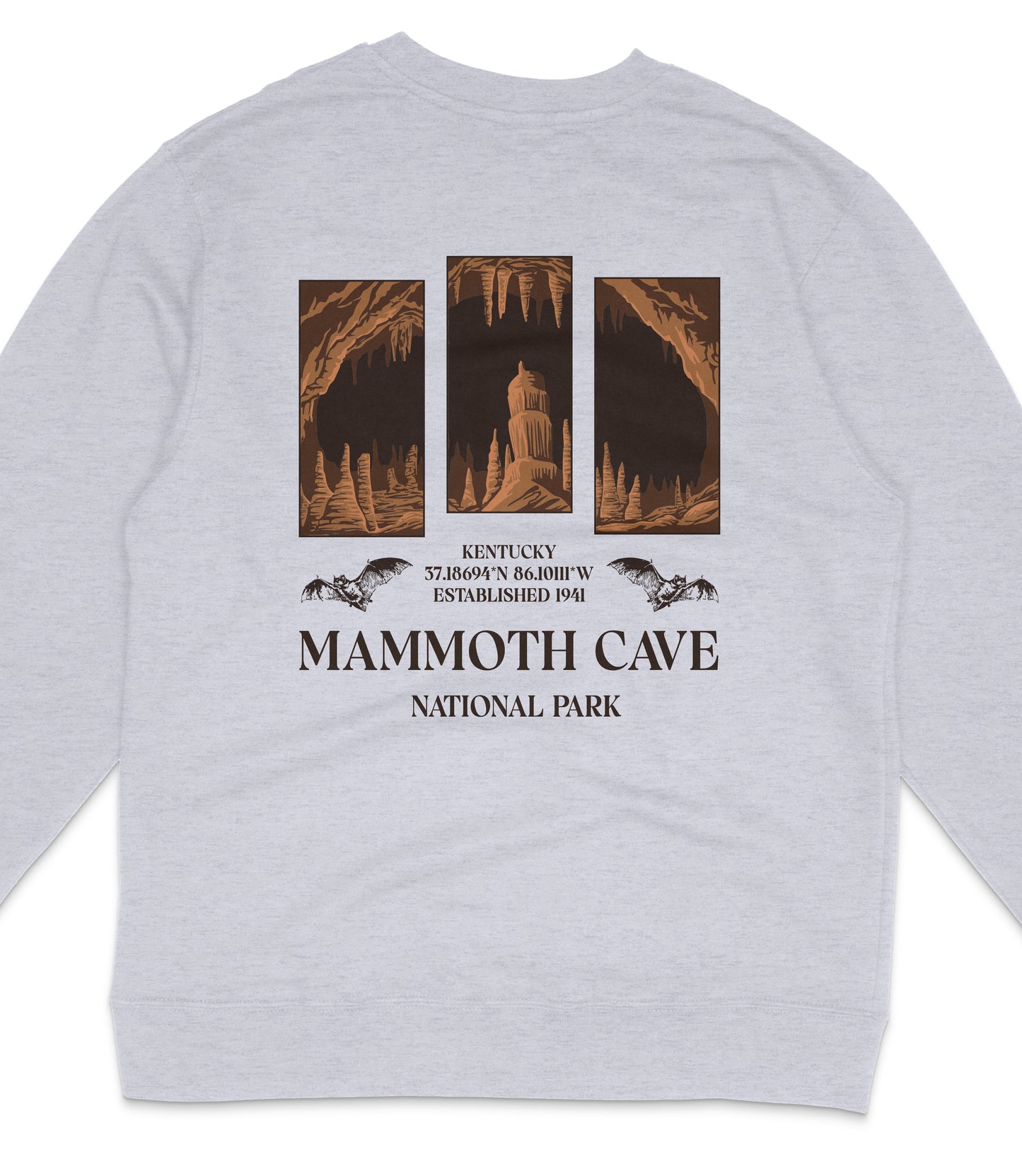 Mammoth Cave National Park Midweight Crewneck Graphic Sweatshirt - Unisex Outdoor Pullover