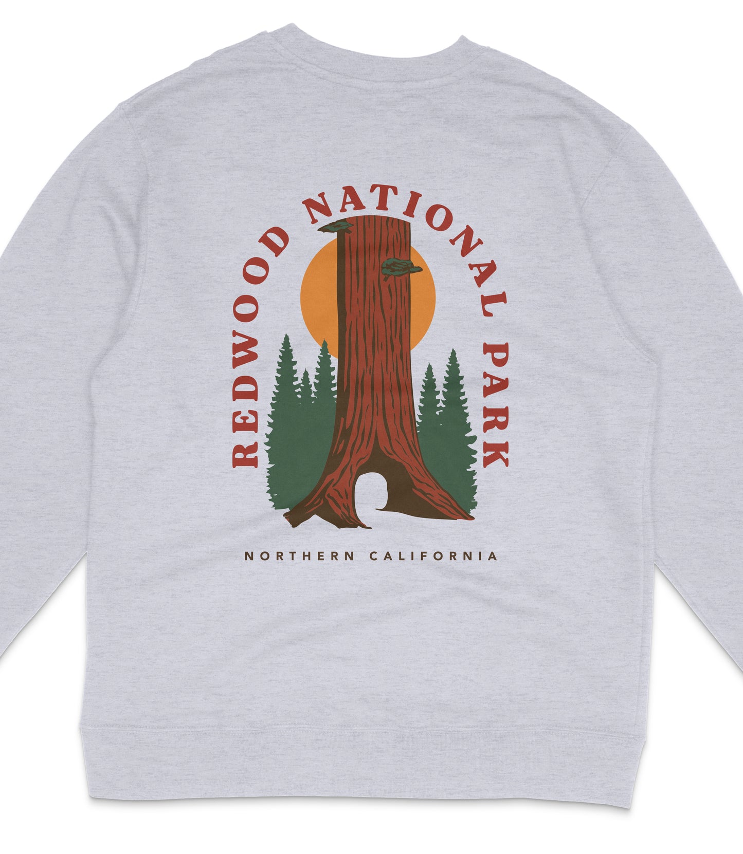 Redwood National Park Midweight Crewneck Graphic Sweatshirt - Unisex Outdoor Pullover