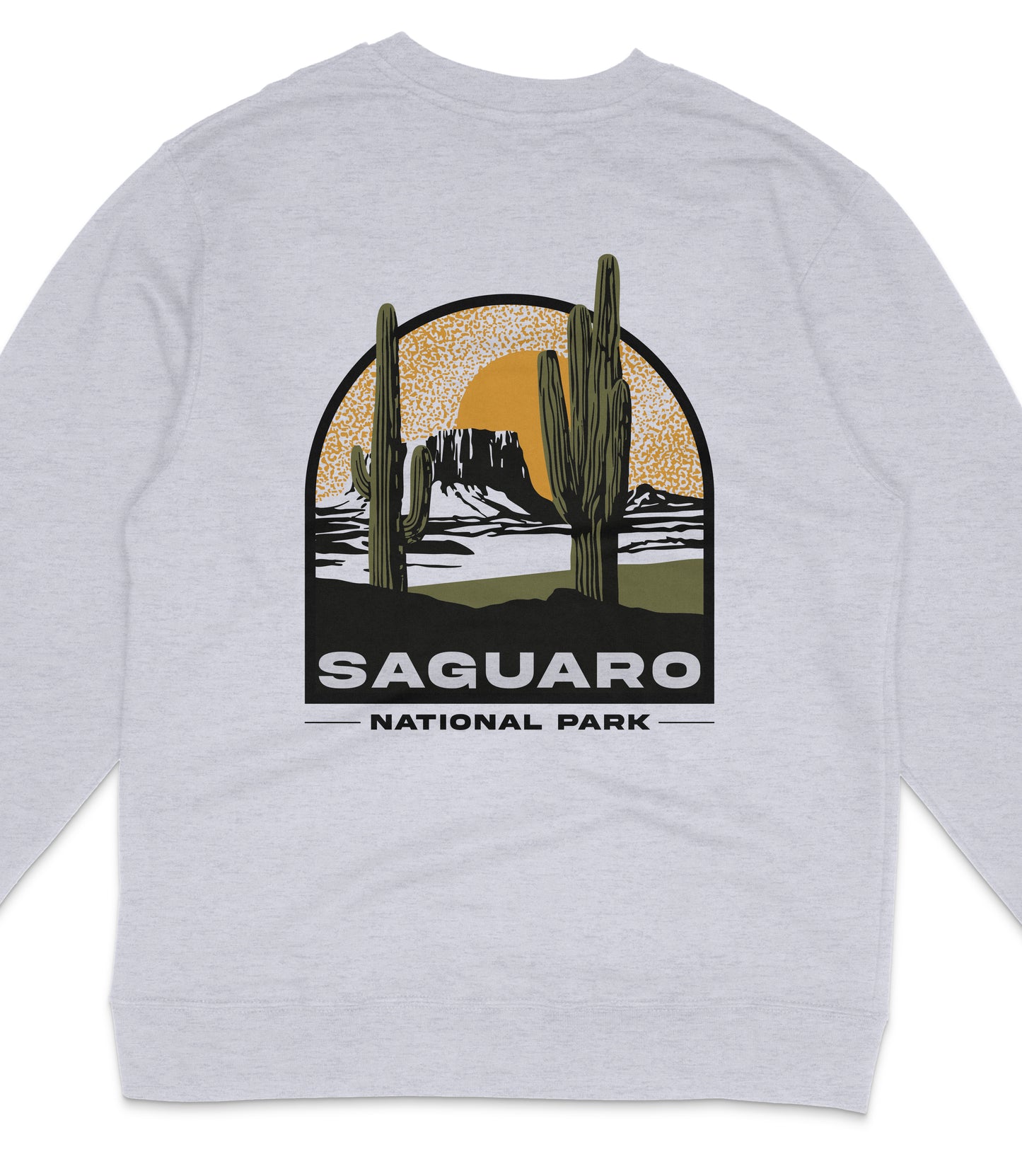 Saguaro National Park Midweight Crewneck Graphic Sweatshirt - Unisex Outdoor Pullover