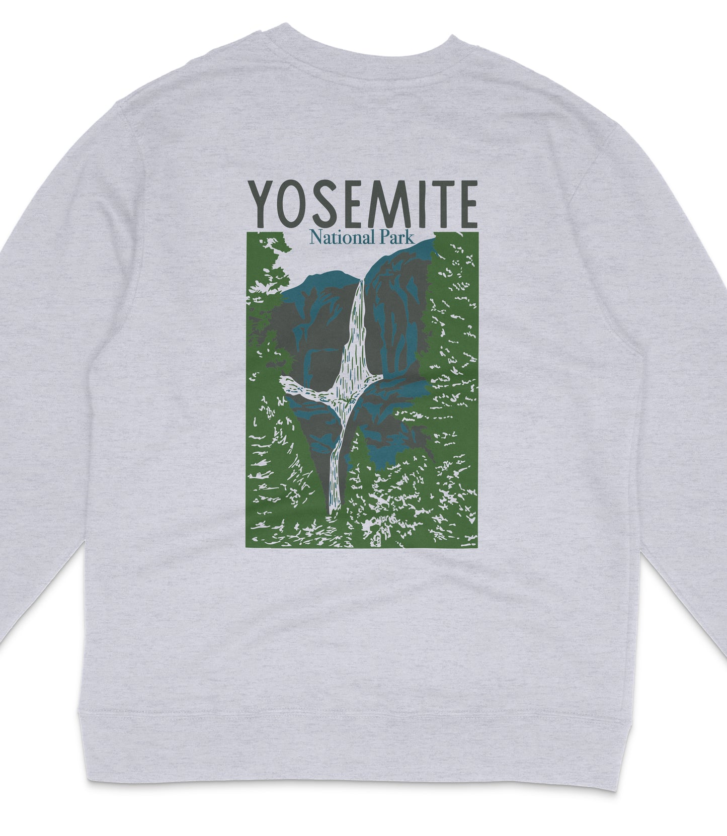 Yosemite National Park Midweight Crewneck Graphic Sweatshirt - Unisex Outdoor Pullover