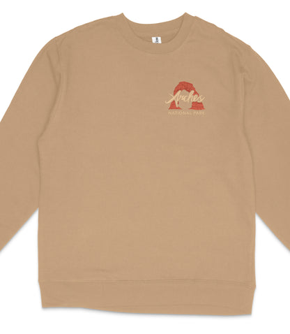 Arches National Park Midweight Crewneck Graphic Sweatshirt - Unisex Outdoor Pullover