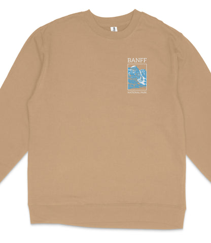 Banff National Park Midweight Crewneck Graphic Sweatshirt - Unisex Outdoor Pullover