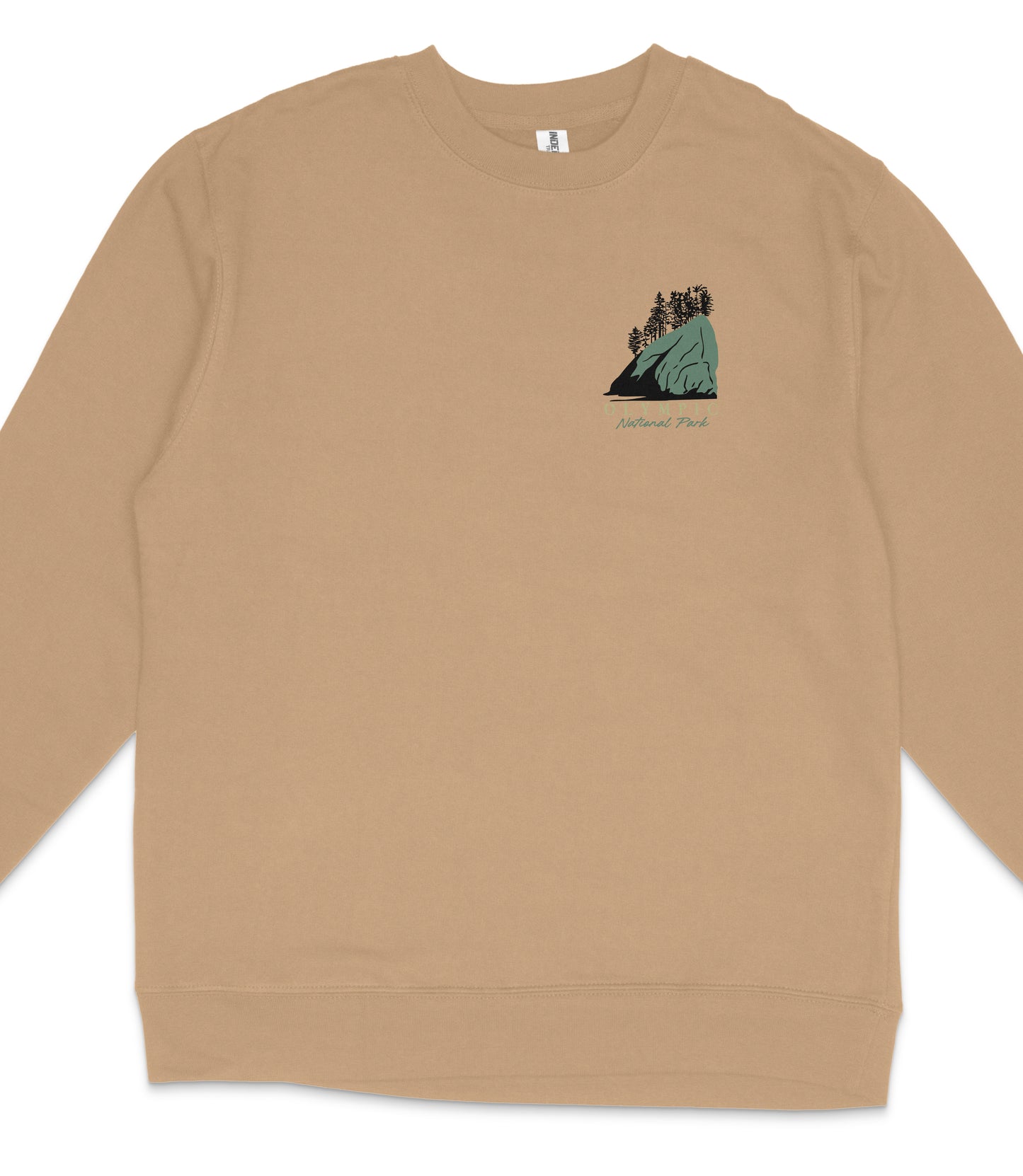 Olympic National Park Midweight Crewneck Graphic Sweatshirt - Unisex Outdoor Pullover
