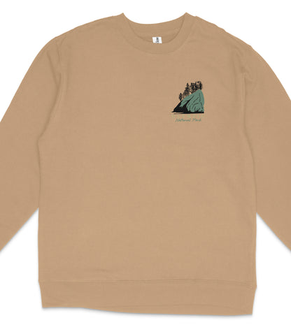 Olympic National Park Midweight Crewneck Graphic Sweatshirt - Unisex Outdoor Pullover