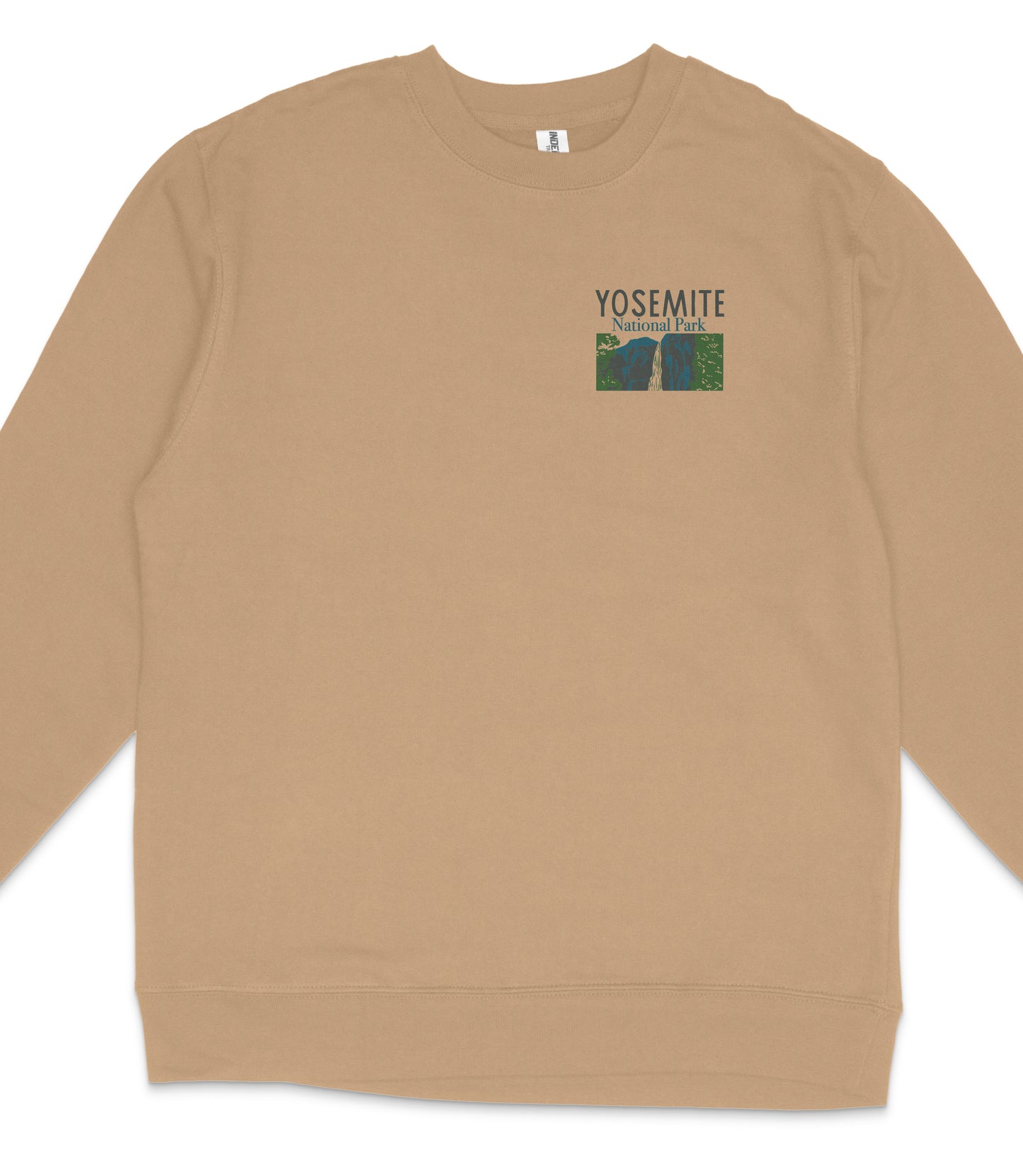Yosemite National Park Midweight Crewneck Graphic Sweatshirt - Unisex Outdoor Pullover