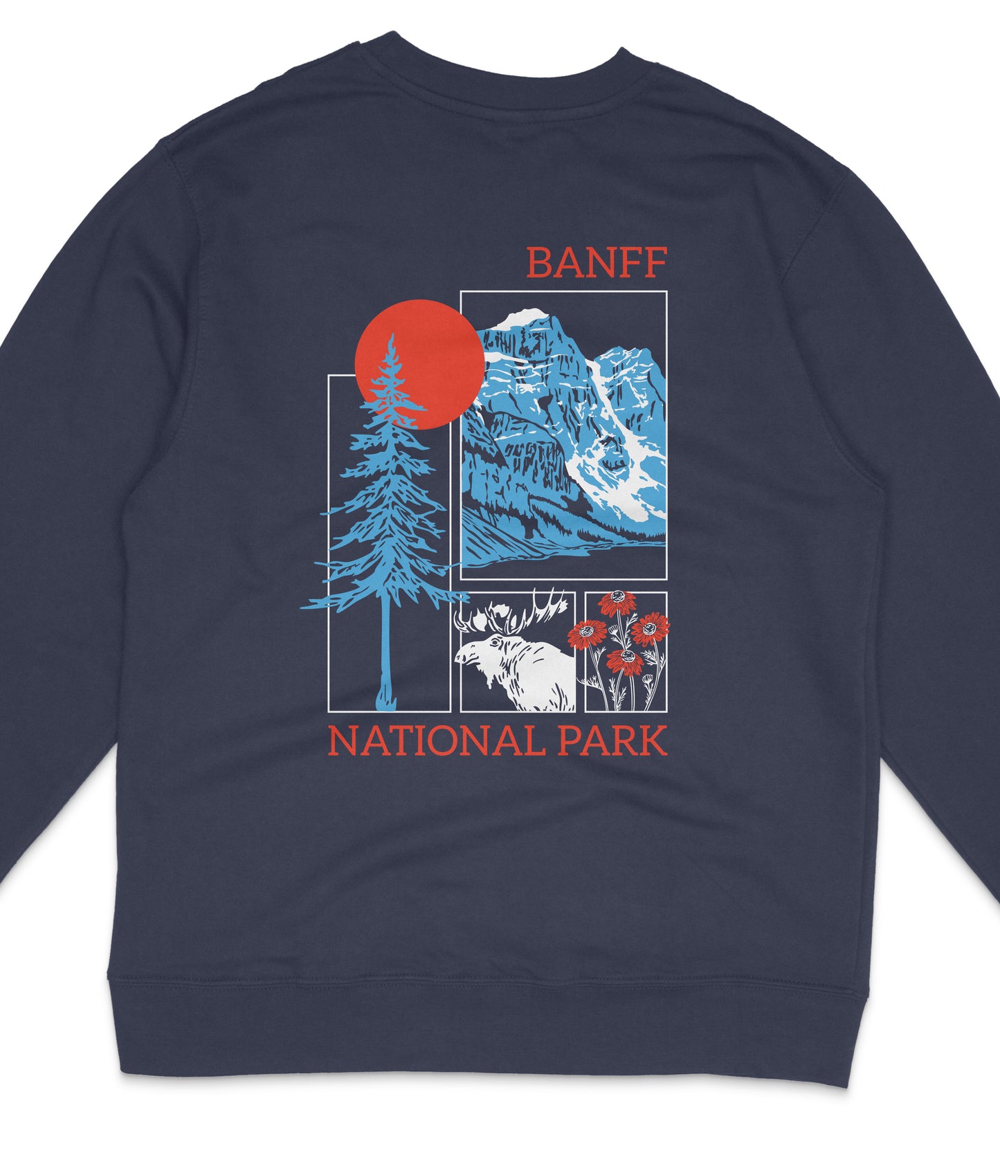 Banff National Park Midweight Crewneck Graphic Sweatshirt - Unisex Outdoor Pullover