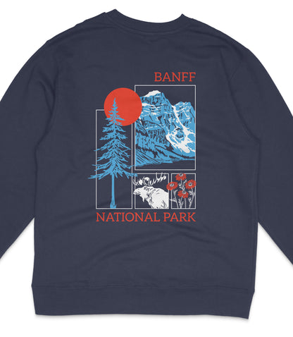 Banff National Park Midweight Crewneck Graphic Sweatshirt - Unisex Outdoor Pullover