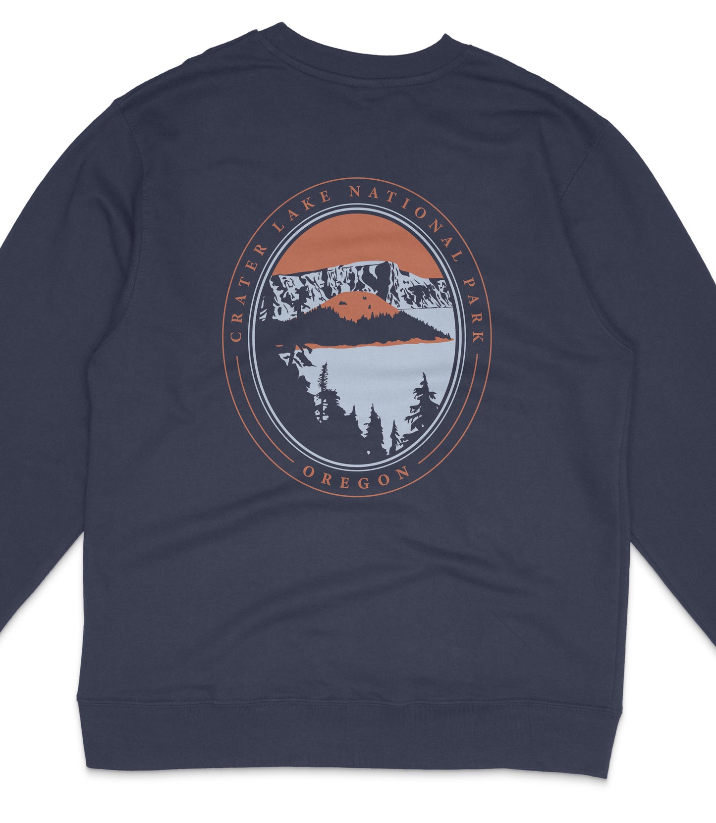 Crater Lake National Park Midweight Crewneck Graphic Sweatshirt - Unisex Outdoor Pullover