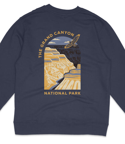 The Grand Canyon National Park Midweight Crewneck Graphic Sweatshirt - Unisex Outdoor Pullover