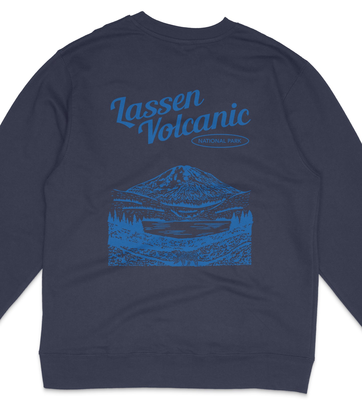 Lassen Volcanic National Park Midweight Crewneck Graphic Sweatshirt - Unisex Outdoor Pullover