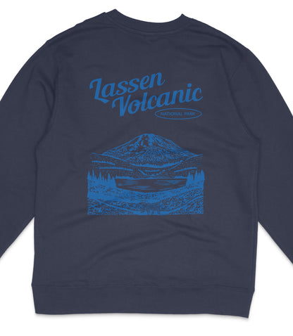 Lassen Volcanic National Park Midweight Crewneck Graphic Sweatshirt - Unisex Outdoor Pullover